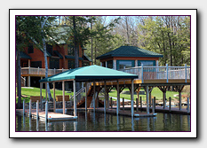 Another Custom Boat House Awning or Dock Canopy made and installed by Image Awnings