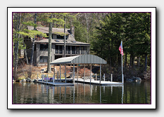 Another Custom Boat House Awning or Dock Canopy made and installed by Image Awnings