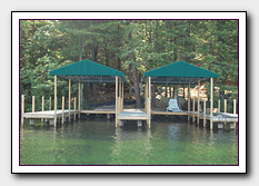 Another Custom Boat House Awning or Dock Canopy made and installed by Image Awnings