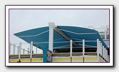 Another Custom Retractable / Motorized Awning made and installed by Image Awnings
