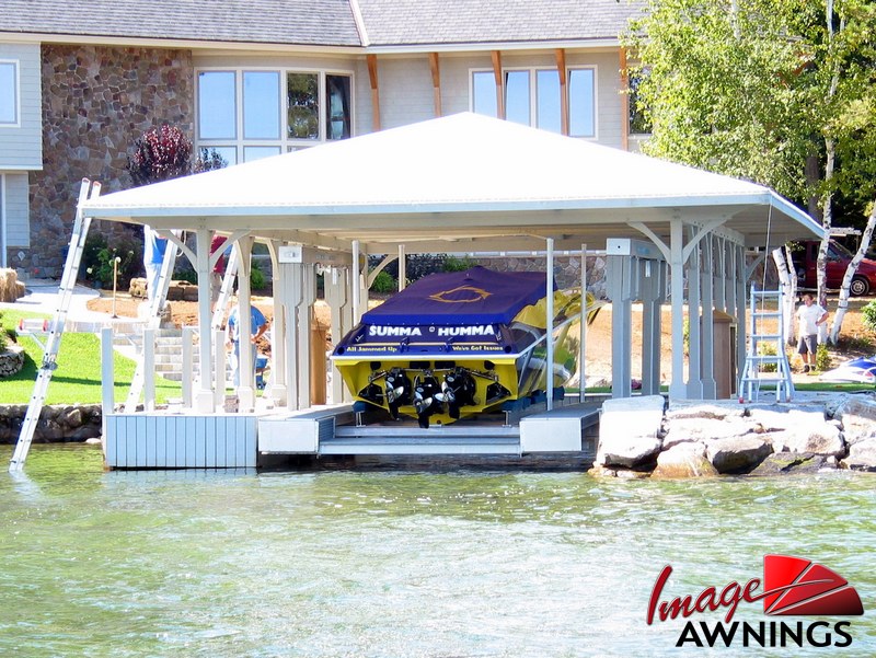 custom boathouse & dock canopies 1